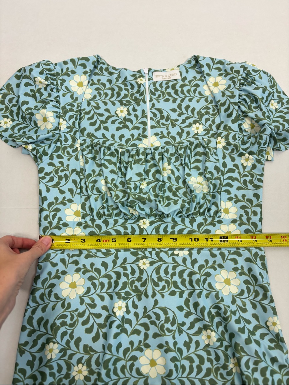 Smith & Quinn Floral Square Neck Midi Dress Size M - Picture 10 of 12